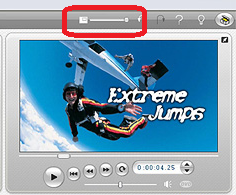 O Player Pinnacle Studio 013 player size slider O Player
